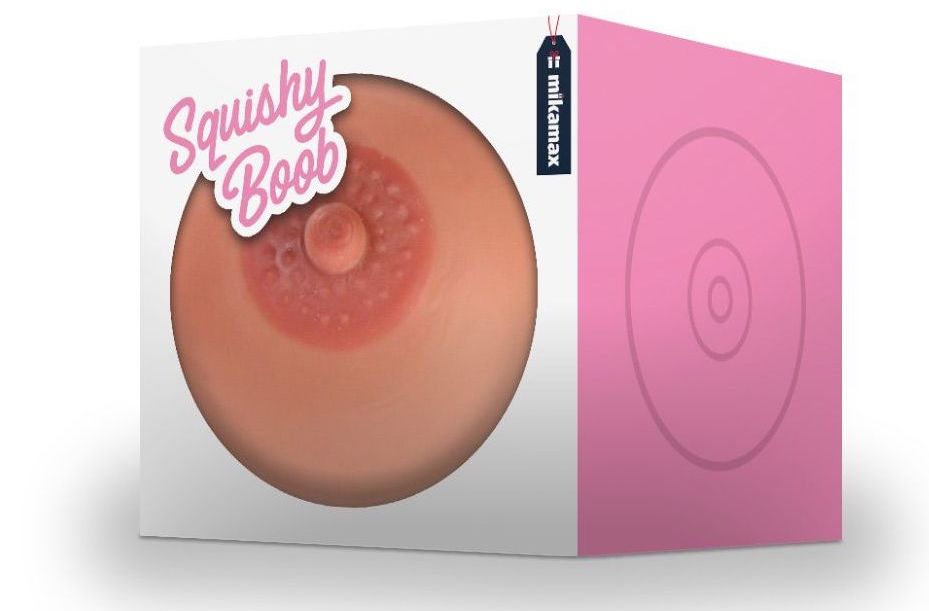 Antistress rubberen borstbal in de hand - Squishy BOOB