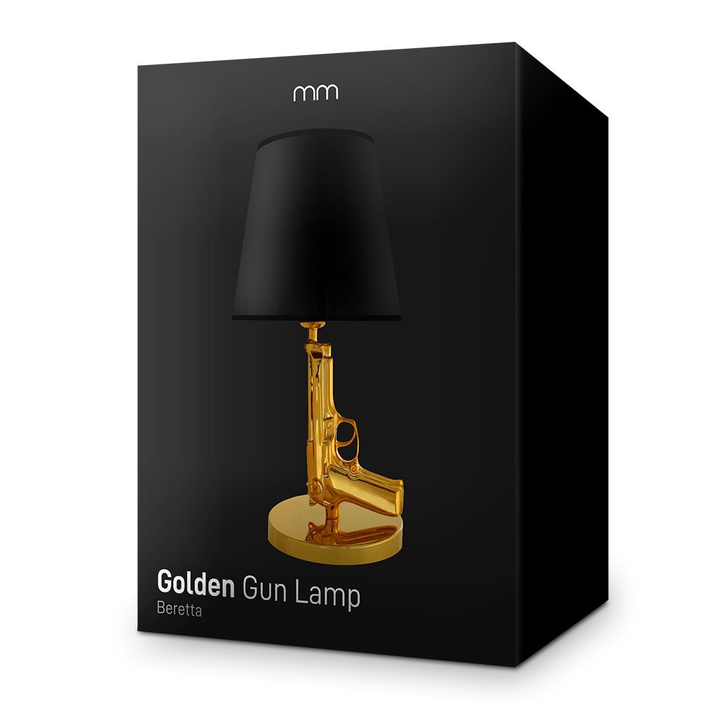 gouden pistoollamp