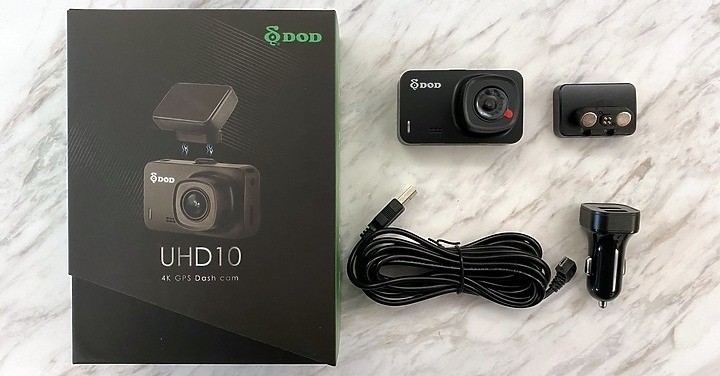 dod uhd10 camera - inhoud van het pakket