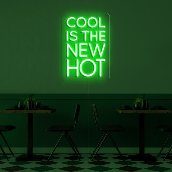 LED neon 3D bord aan de muur - Cool is the new hot 75 cm