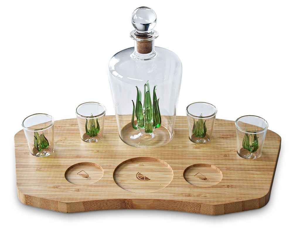 tequila glazen karaf set agave