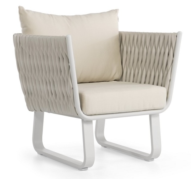 rotan fauteuil luxe modern in de tuin op het terras