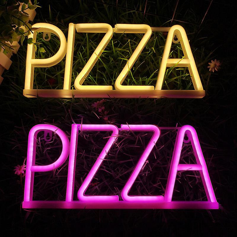 PIZZA LED-neonreclame aan de muur