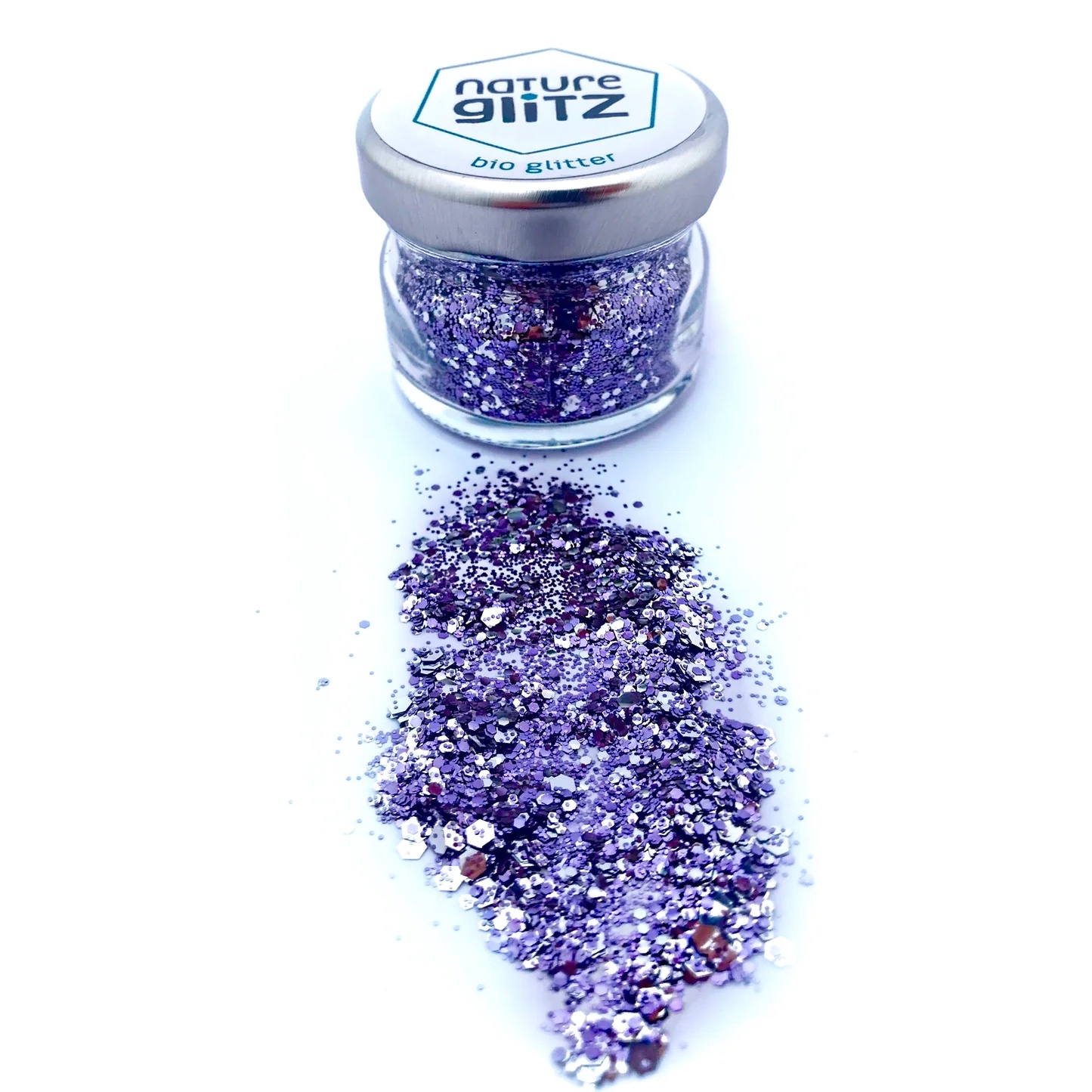 nature glitz glitter Beluga glitterstof voor lichaamshuid haar kin