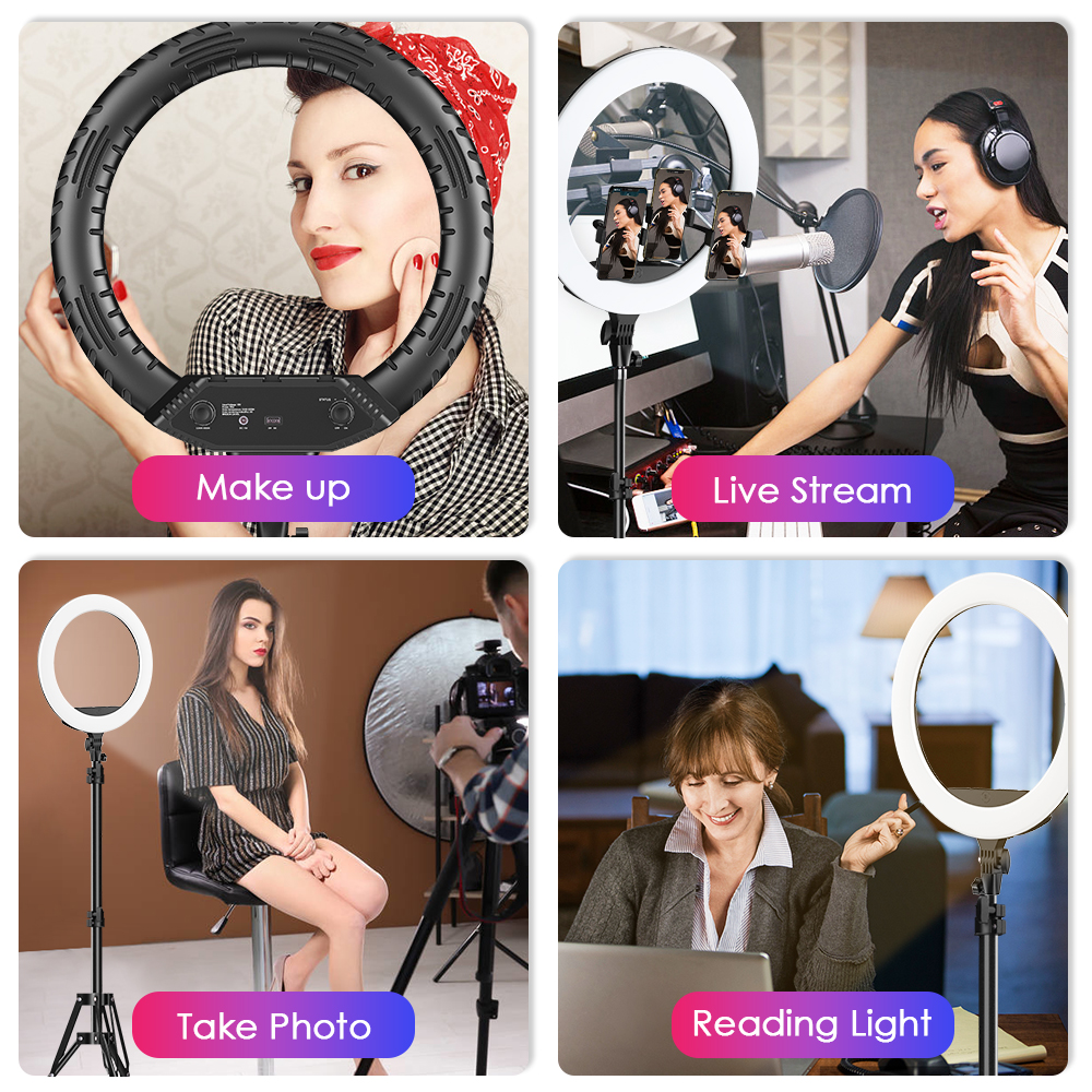 Rond LED-licht met statief voor mobiele telefoon - RING LIGHT