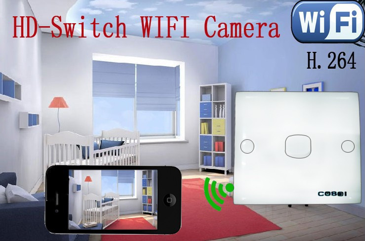 wifi camera in een lichtschakelaar