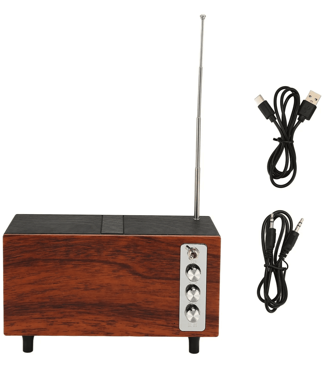 bluetooth draadloze retro radio-ontvanger van hout klein