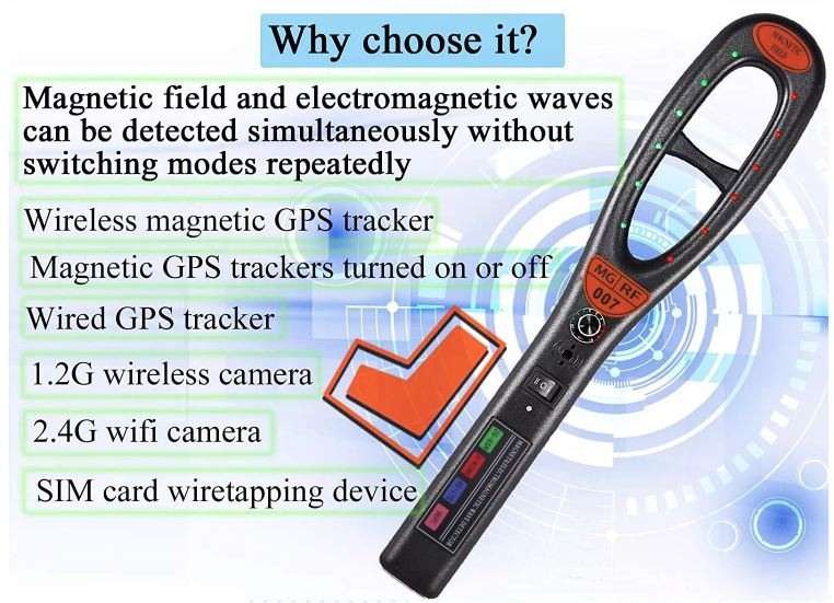 gsm-signaaldetector in de hand gehouden