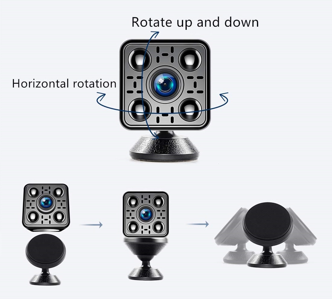 Spy HD-camera met magnetische houder