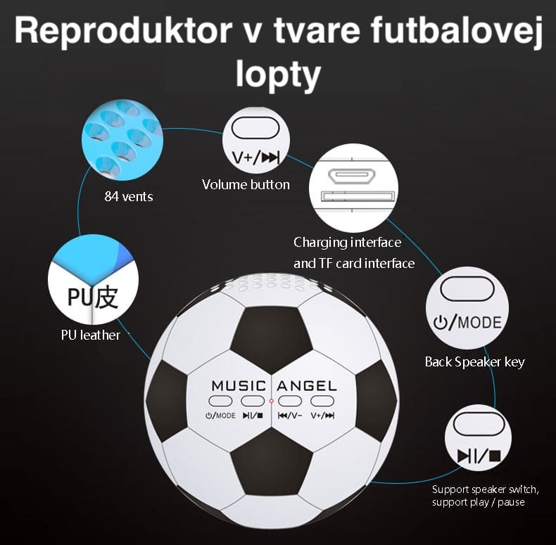 Bluetooth-luidspreker voetbalbal