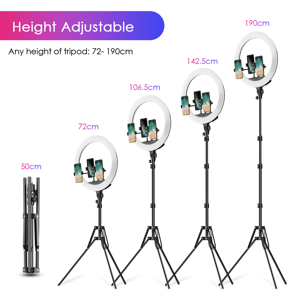 Circulair LED-selfielicht