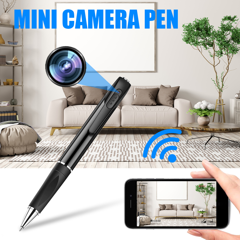 Spy-pencamera met FULL HD + WiFi-ondersteuning (iOS/Android-app)