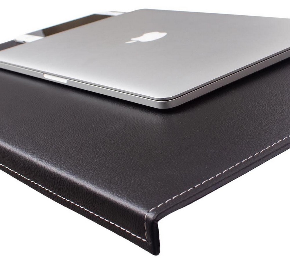 luxe leren laptopkussen