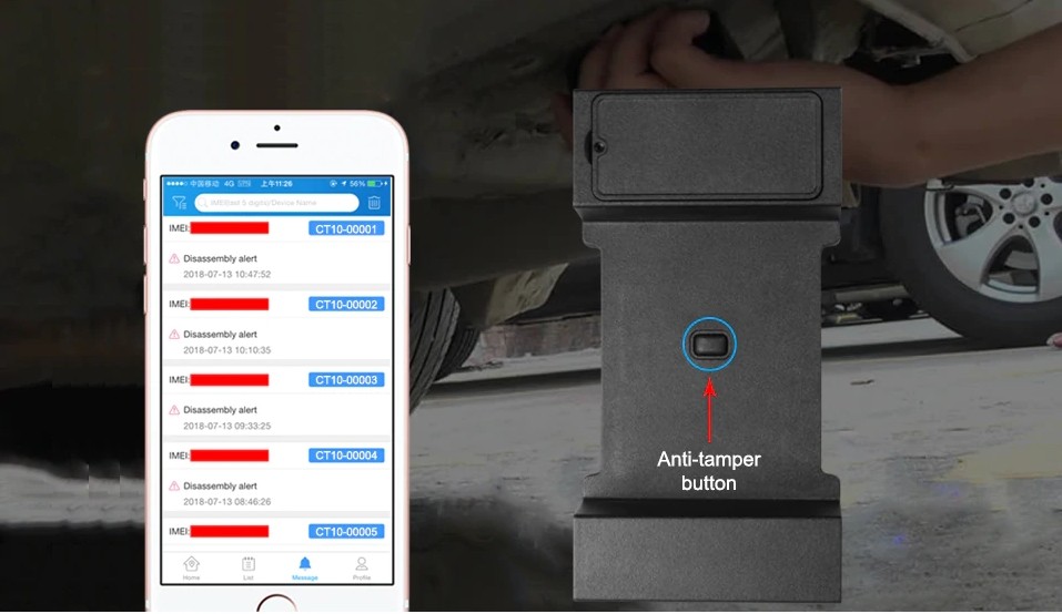 motion tracking - gps-locator op container