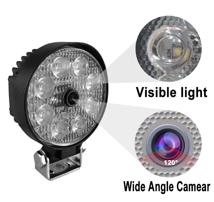 werklamp met achteruitrijcamera, verlichting van de ruimte