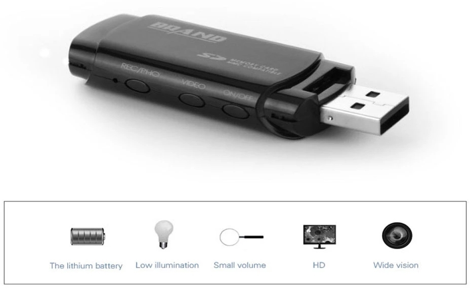 camera verborgen in USB-sleutel