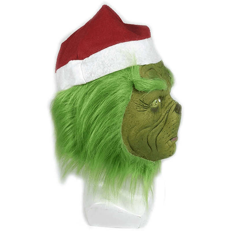 Groen elfengezichtsmasker met handschoenen - Grinch