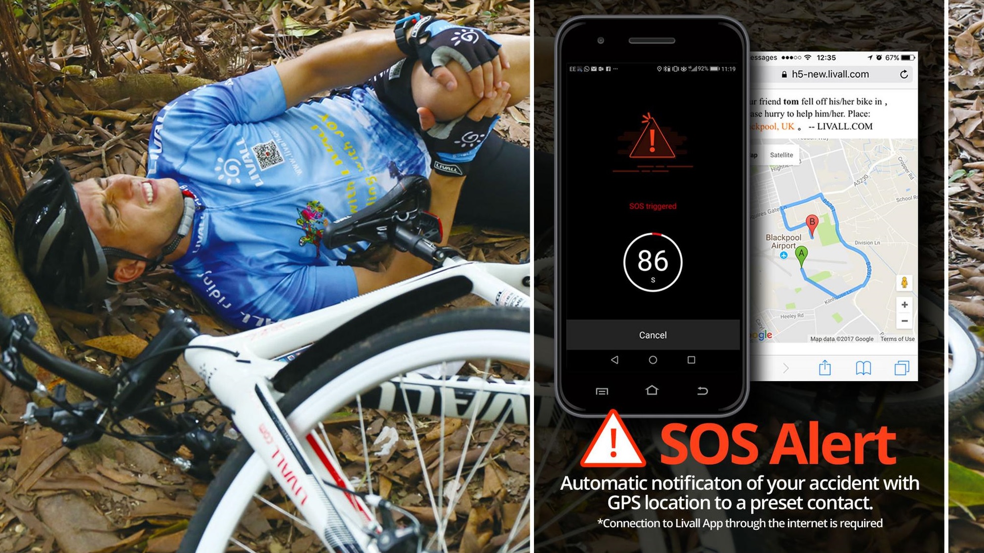 sos alert cyclo fietshelm