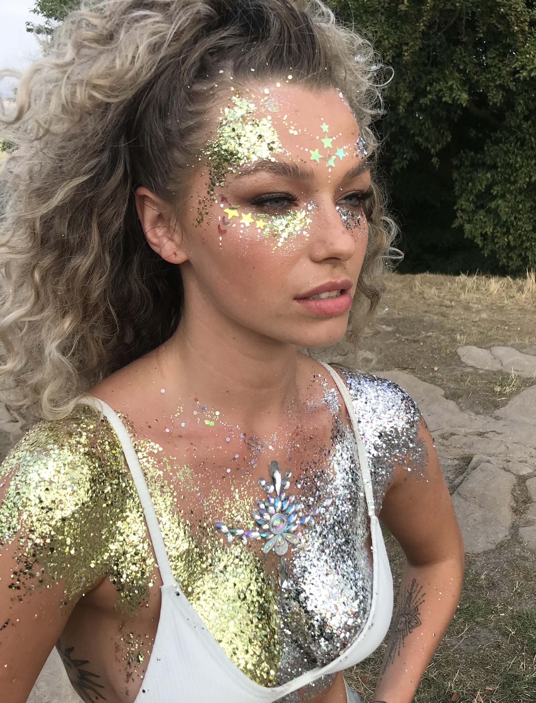 Glitter voor gezicht, lichaam, haar, kin - Kleurrijk glitterstof