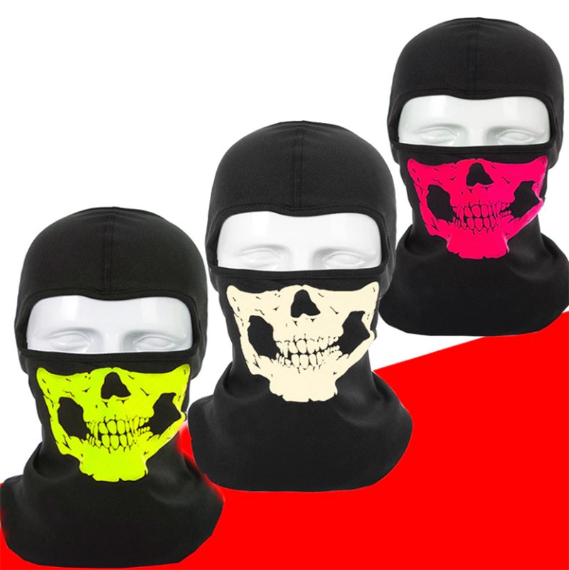 Skelet bivakmuts eng gezichtsmasker