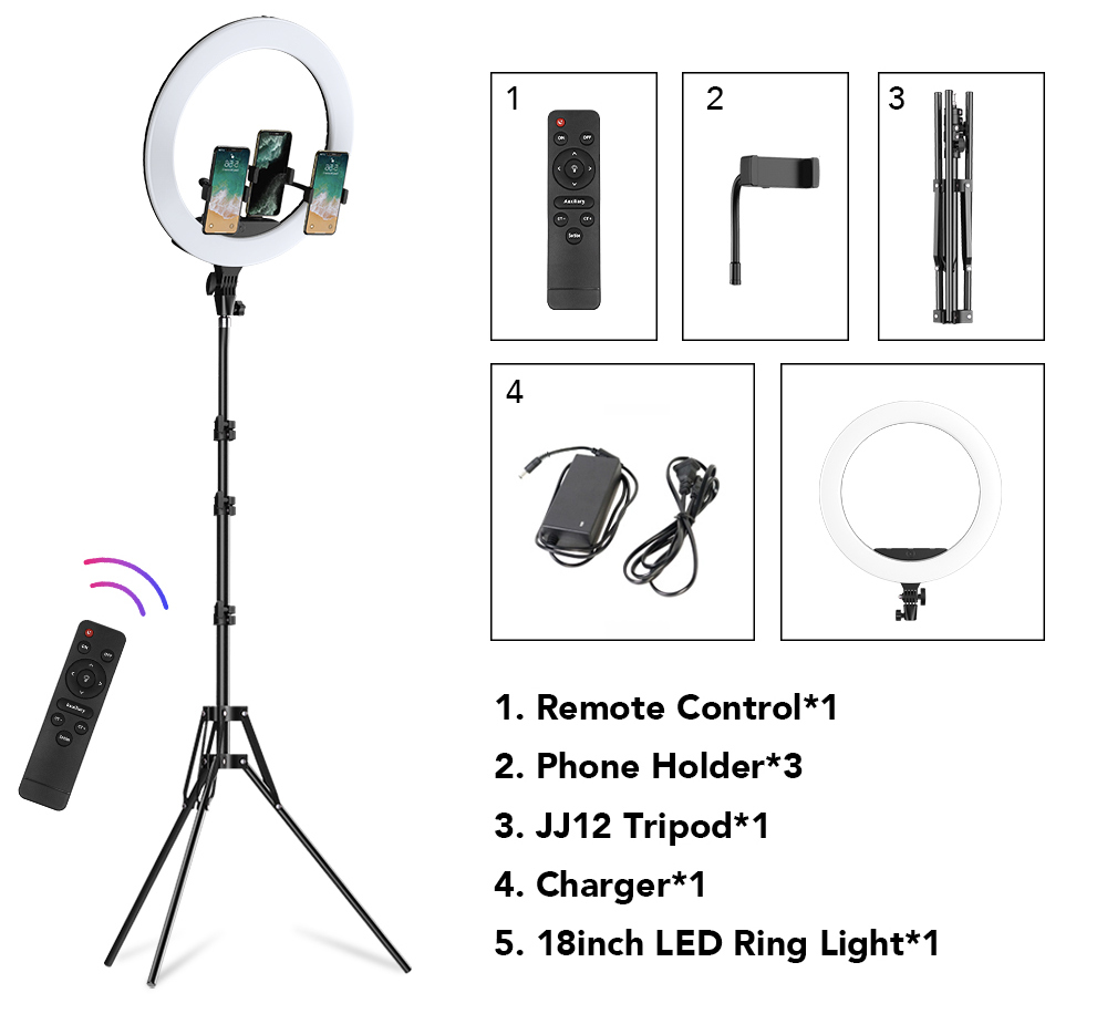 Selfiestandaard met verlichting