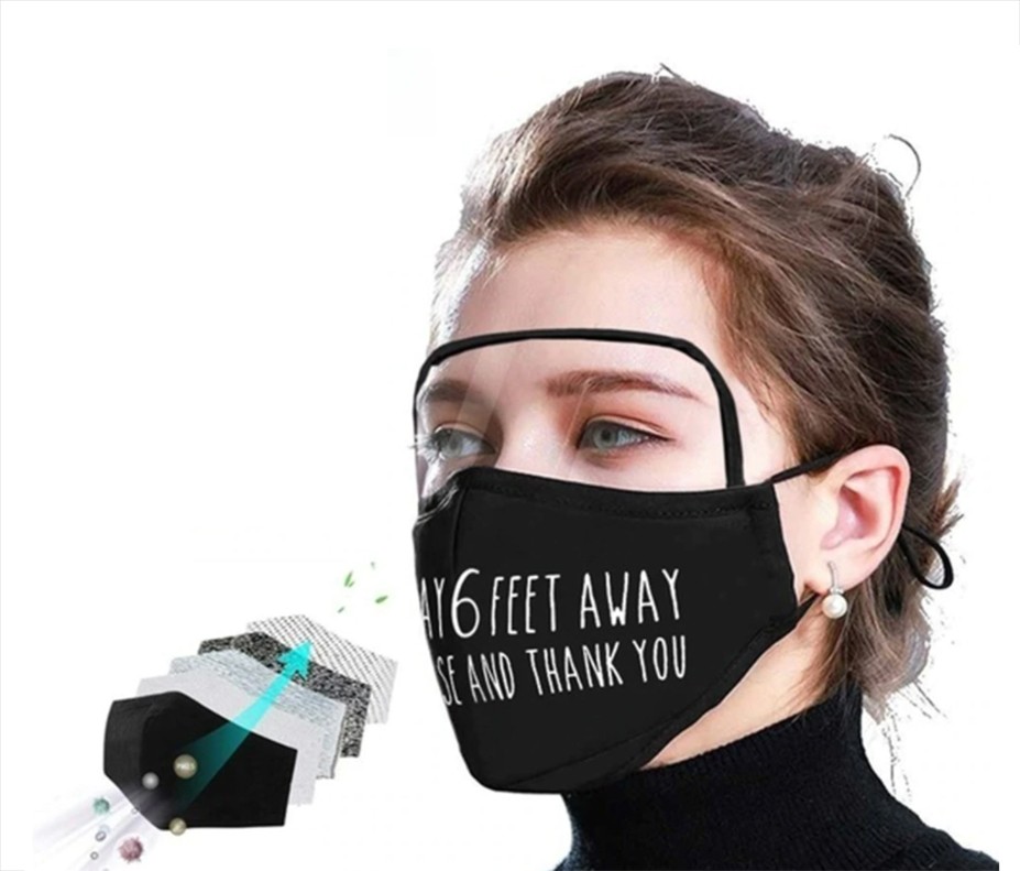 zwart masker met schild