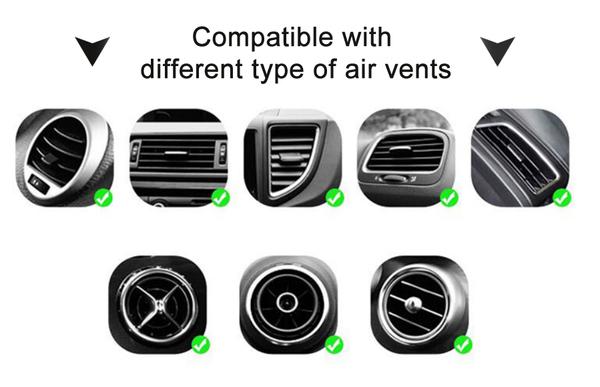 mobiele telefoonhouder voor ventilatieopeningen - compatibiliteit