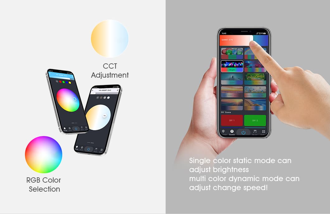 controle rgb zwembad tuya app smartphone