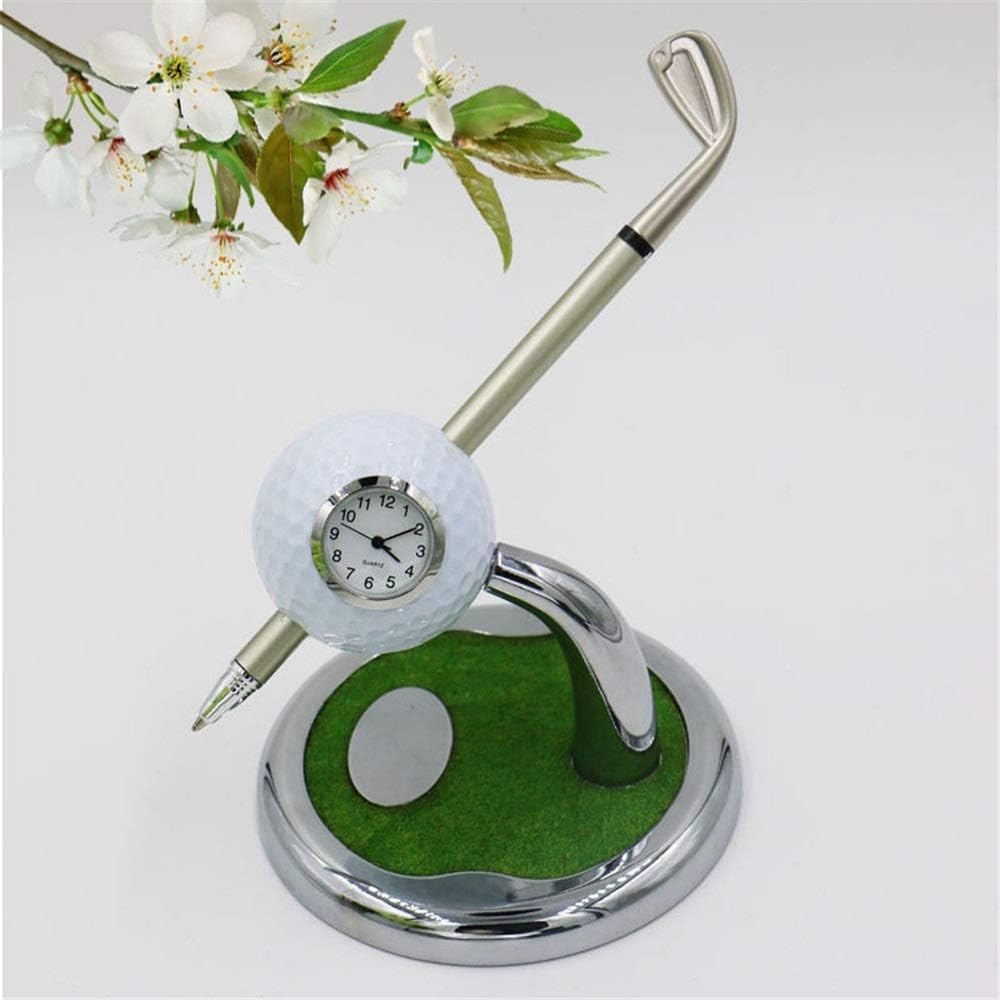 Pen met horloge in golfstandaard