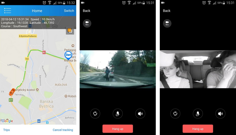 auto dvr met live gps-tracking