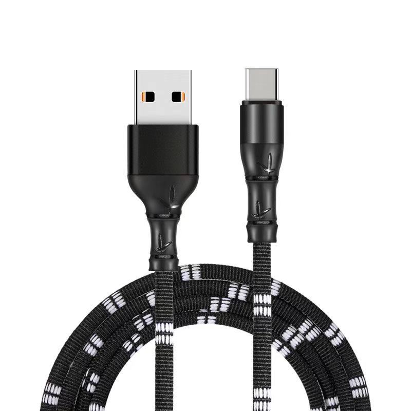 usb type-c kabel in bamboe design