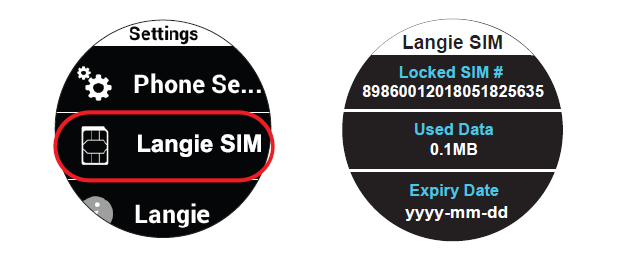 langie sim-kaart wereldwijd land