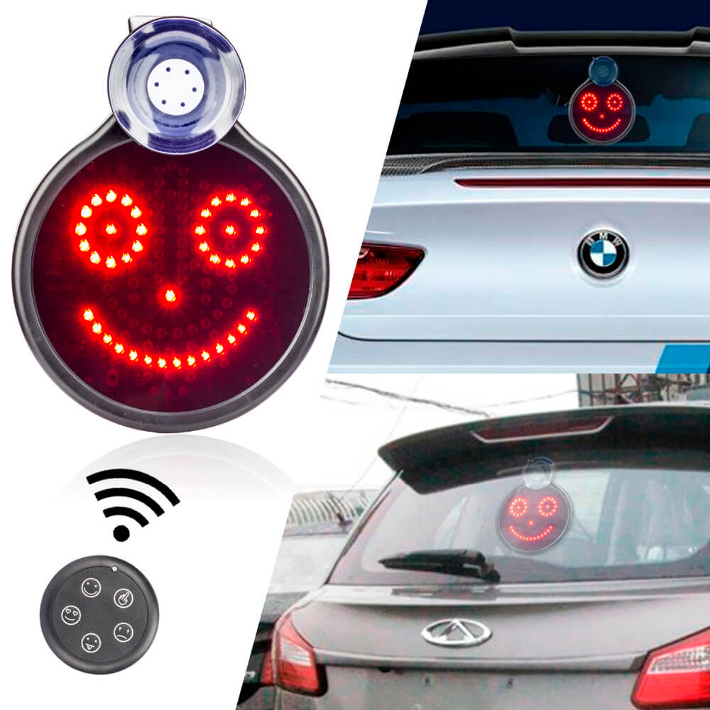 Auto led-display met smileys